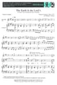 Earth Is the Lords Unison choral sheet music cover